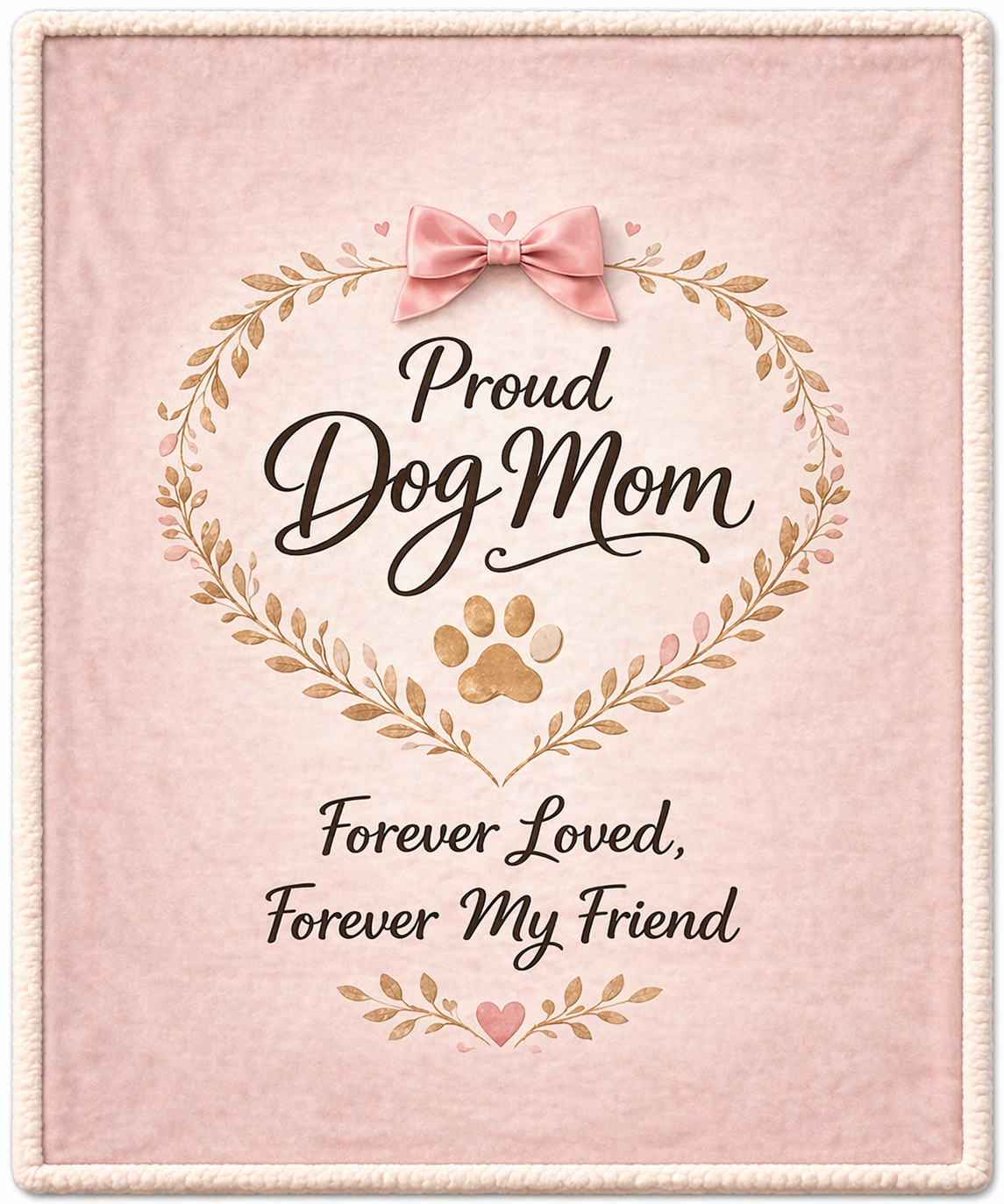Dog Mom Plush Blanket β Forever Loved, Forever My Best Friend