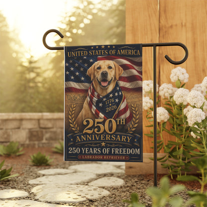 Labrador Retriever Patriotic Flag | 250 Years of Freedom | We The People | 250th Anniversary 1776-2026 | Independence Day | Lab Mom Gift | USA Flag Decor