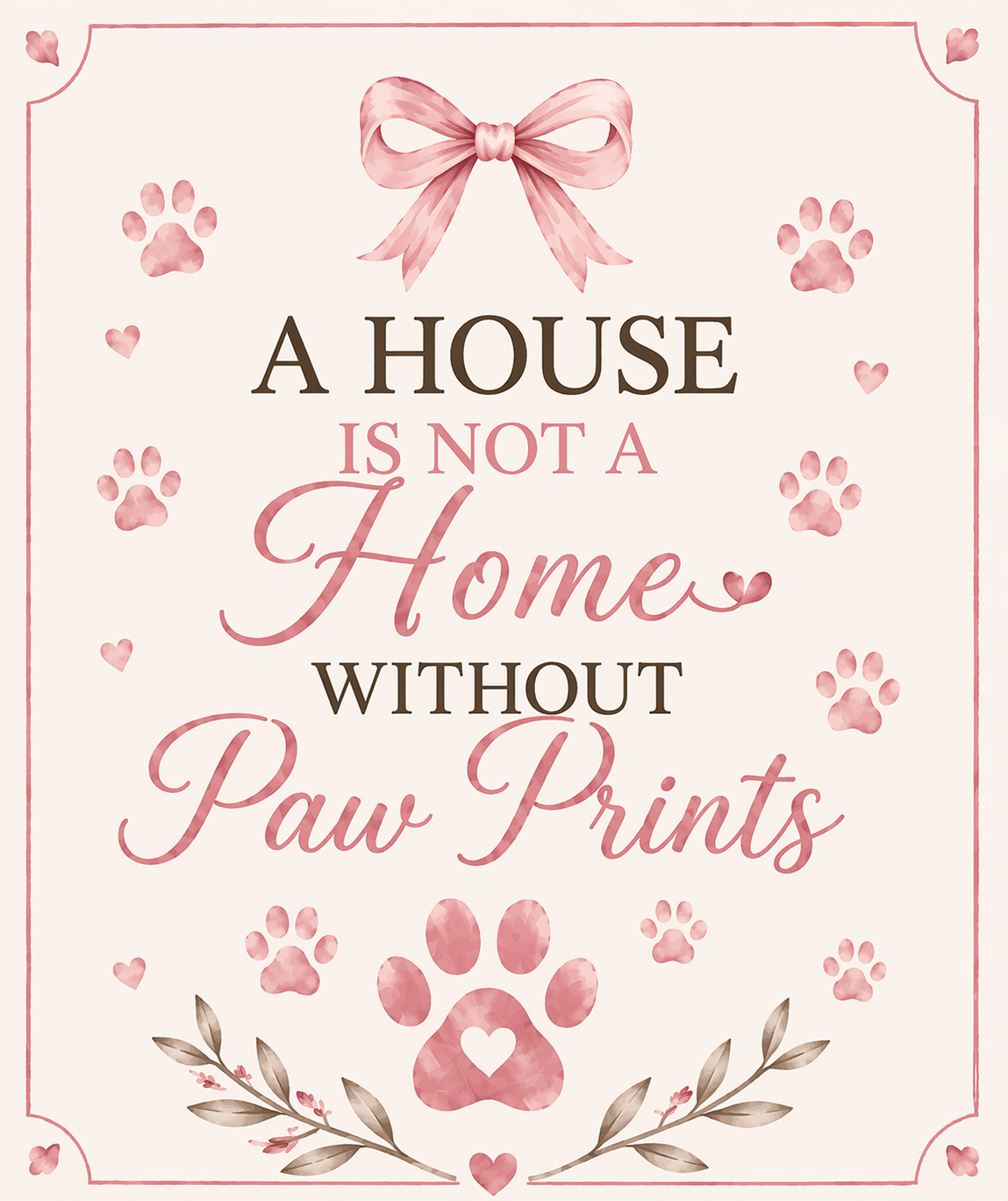 Dog Mom Plush Blanket — A House Is Not a Home Without Paw Prints